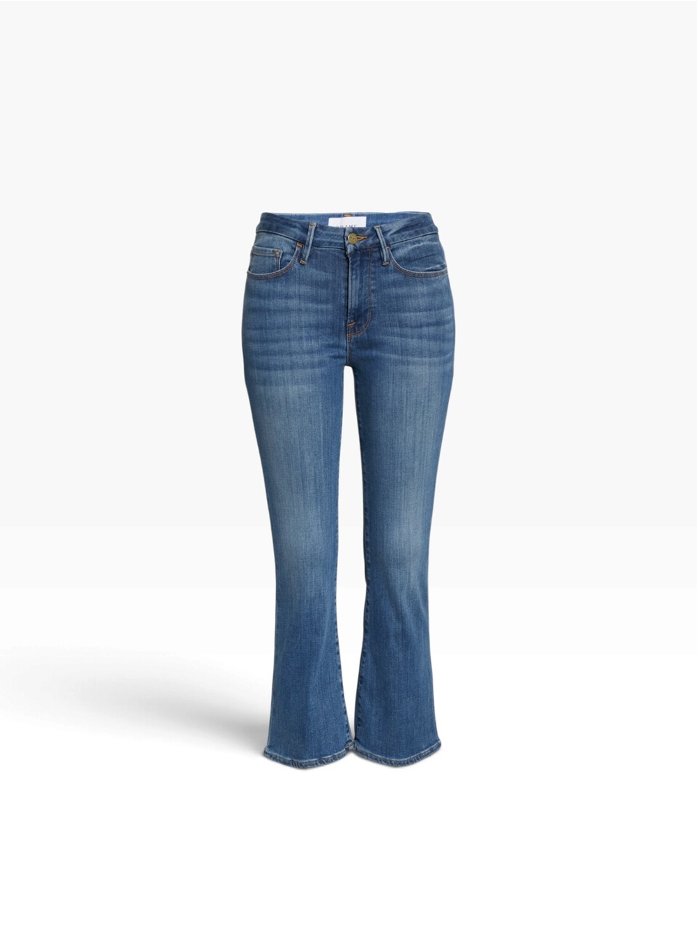 FRAME Le Crop Mini Boot High-Rise Flare Cropped Jeans LCMB865 BONHILL Size 27